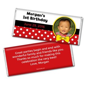 Birthday Personalized Chocolate Bar Mickey Mouse Photo