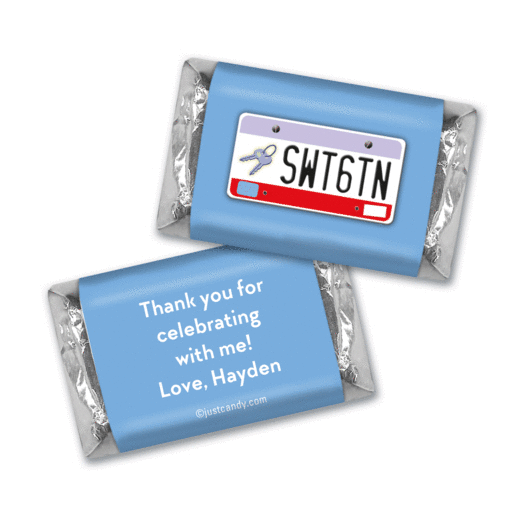 Birthday Personalized Hershey's Miniatures Sweet 16 License Plate