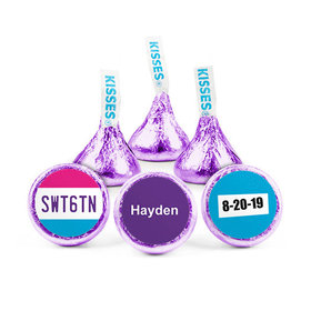 Personalized Birthday Sweet 16 License Plate Pattern Hershey's Kisses