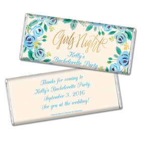 Bonnie Marcus Collection Personalized Chocolate Bar Chocolate & Wrapper Here's Something Blue Bachelorette Favors