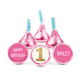 Personalized Birthday Golden One Hershey's Kisses