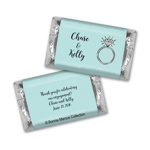 Bonnie Marcus Collection Personalized Candy Bar & Wrapper Bada Bling Engagement Favors