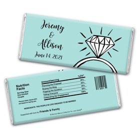 Bonnie Marcus Collection Personalized Chocolate Bar Personalized & Wrapper Bada Bling Engagement Favors