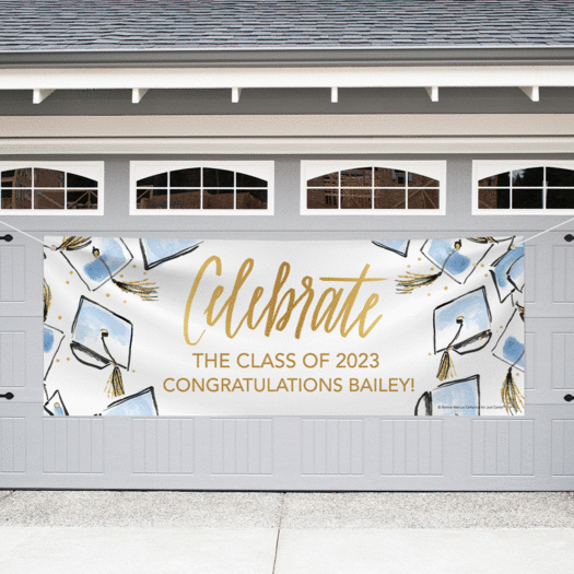 Personalized Graduation Giant Banner - Glitter Celebrate