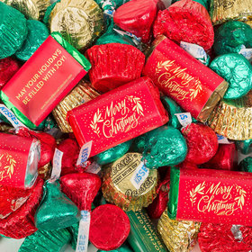 Merry Christmas Hershey's Miniatures, Kisses and Reese's Peanut Butter Cups