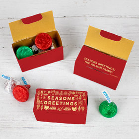 Personalized Bonnie Marcus Season's Greetings Small Box with Kisses