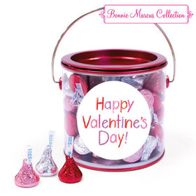 Happy Valentine's Day Message Hershey's Kisses Red Paint Can