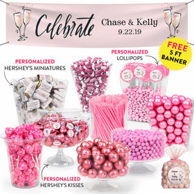 Personalized Wedding Bubbly Deluxe Candy Buffet