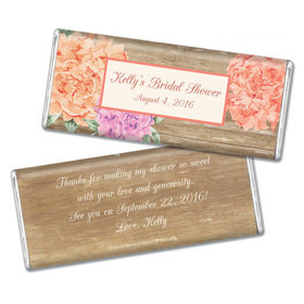 Bonnie Marcus Collection Personalized Chocolate Bar Chocolate and Wrapper Blooming Joy Bridal Shower Favor