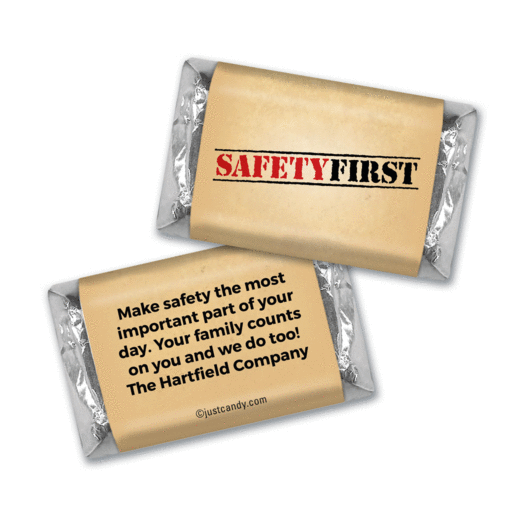 Personalized National Safety Month "Safety First" Hershey's Miniatures