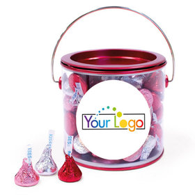 Add Your Logo Valentine's Day Hershey's Kisses Red Paint Can