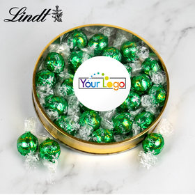 Personalized Add Your Logo Large Gold Lindt Gift Tin