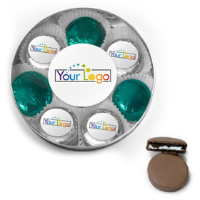 Personalized Add Your Logo Chocolate Covered Oreo Cookies Large Plastic Tin