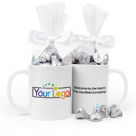 Personalized Add Your Logo 11oz Mug with Hershey's Kisses