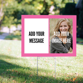 Custom Yard Sign with Image and Message