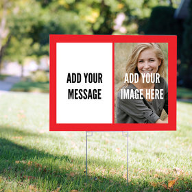 Custom Yard Sign with Image and Message