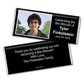 Bar Mitzvah Personalized Chocolate Bar Photo & Message