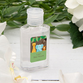 Personalized Hand Sanitizer 2 oz Bottle - Baby Shower Jungle Buddies