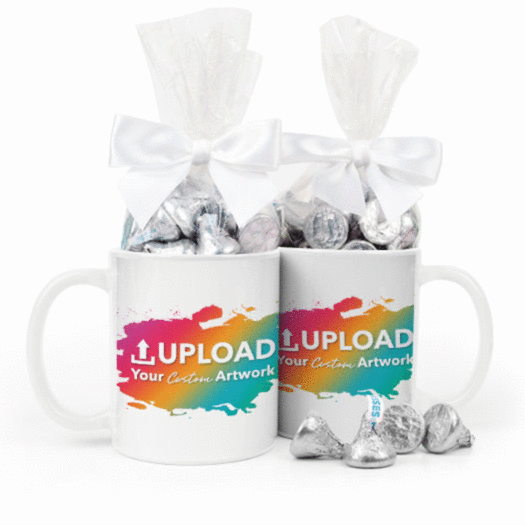 Personalized Add Your Artwork 11oz Mug with Hershey's Kisses