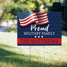 Personalized Proud Military Family Yard Sign