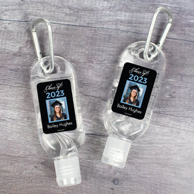 Personalized Graduation Hand Sanitizer with Carabiner 1 oz Bottle - Class Of