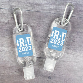Personalized Graduation Hand Sanitizer with Carabiner 1 oz Bottle - Grad