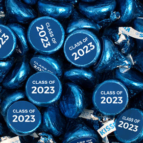 Blue Graduation Class of Hershey's Kisses Candy