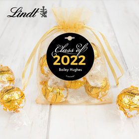 Personalized Graduation Gold Lindt Truffle Organza Bag