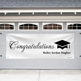 Personalized Graduation Giant Banner - Congratulations Script