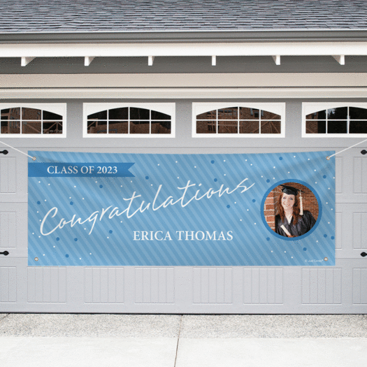 Personalized Graduation Giant Banner - Circle Photo