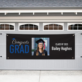 Personalized Graduation Giant Banner - Congrats Grad Photo
