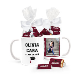 Personalized Graduation Photo 11oz Mug with approx. 24 Wrapped Hershey's Miniatures
