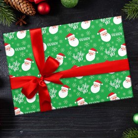 Personalized Ho Ho Ho Santa Christmas Wrapping Paper