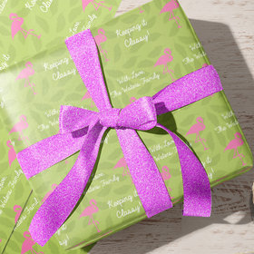 Personalized Flamingo Wrapping Paper