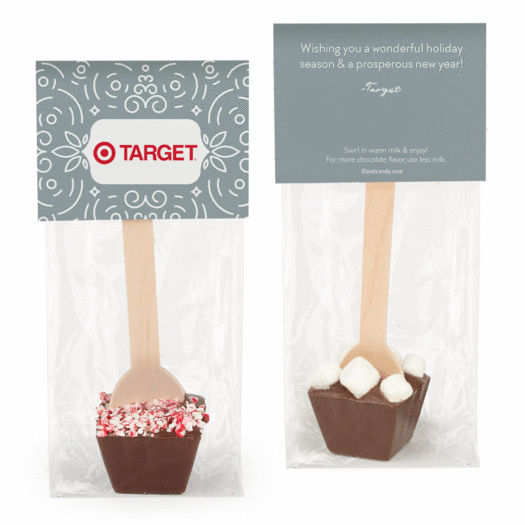 Personalized Happy Holidays Add Your Logo Hot Chocolate Spoon