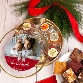 Personalized Welcoming Joy Photo Tin with Brownies