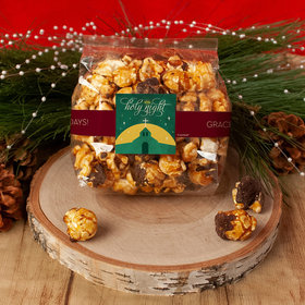 Personalized Christmas Holy Celebration Chocolate Caramel Sea Salt Gourmet Popcorn 3.5 oz Bags