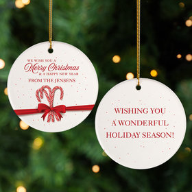 Personalized Wishing You a Merry Christmas Christmas Ornament