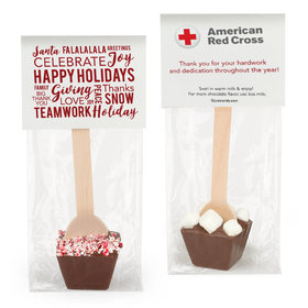 Personalized Christmas Word Cloud Hot Chocolate Spoon - Add Your Logo