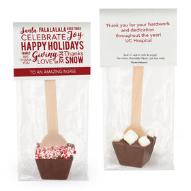 Personalized Christmas Word Cloud Hot Chocolate Spoon