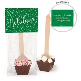 Personalized Happy Holidays Hot Chocolate Spoon