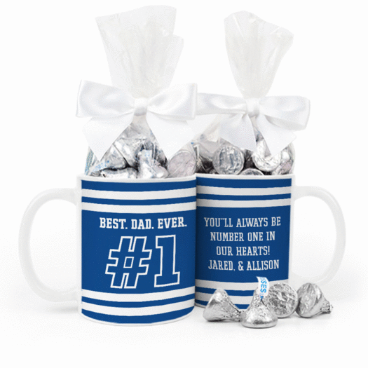 Personalized Father's Day #1 Dad 11oz Mug 1/2lb KISSES