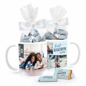 Best Grandpa Personalized 11oz Coffee Mug with approx. 24 Wrapped Hershey's Miniatures