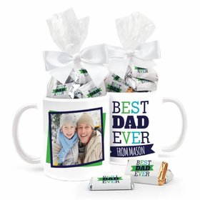 Father's Day Personalized 11oz Coffee Mug with approx. 24 Wrapped Hershey's Miniatures