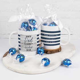Personalized Happy Father's Day 11oz Mug with Lindor Truffles - Thanks