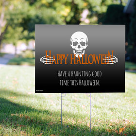 Personalized Halloween Skeleton Yard Sign
