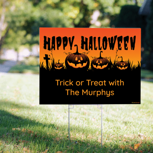Personalized Halloween Jack O' Lanterns Yard Sign