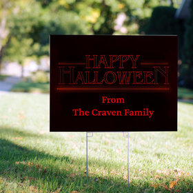 Personalized A Stranger Halloween Yard Sign