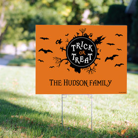 Personalized Halloween Trick or Treat Yard Sign