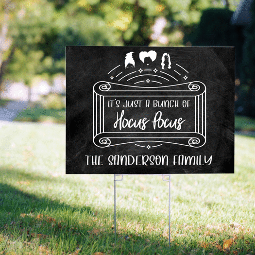 Personalized Halloween Witches Yard Sign